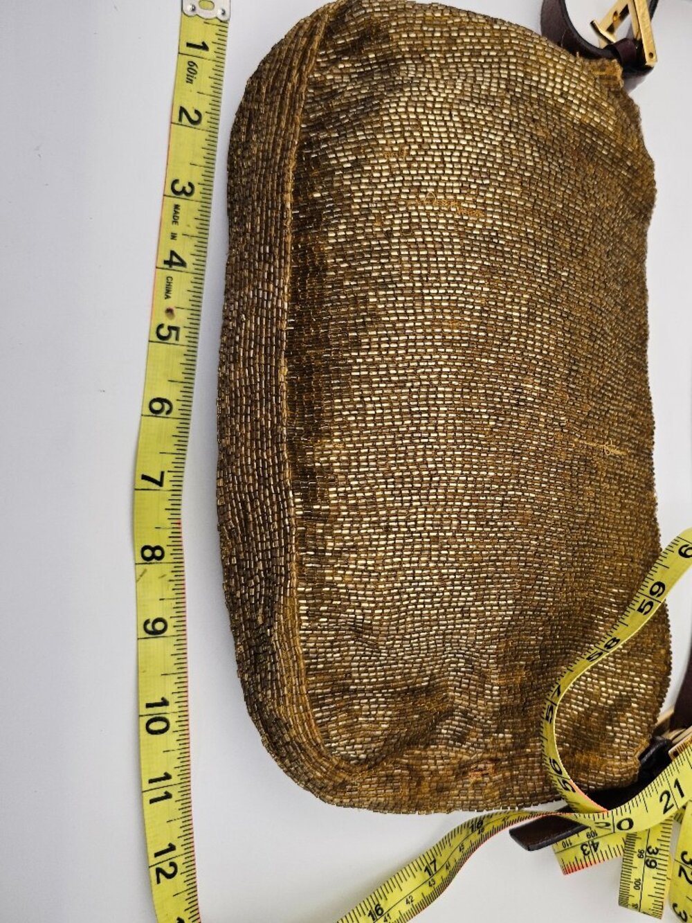Fendi Gold Beaded Baguette – Vintage Collector Piece (Rare) - Picture 4 of 14